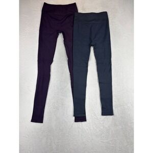 Avocado Seamless High Waisted Leggings Bundle Purple Grey Mens XS/S Yoga Lot 2
